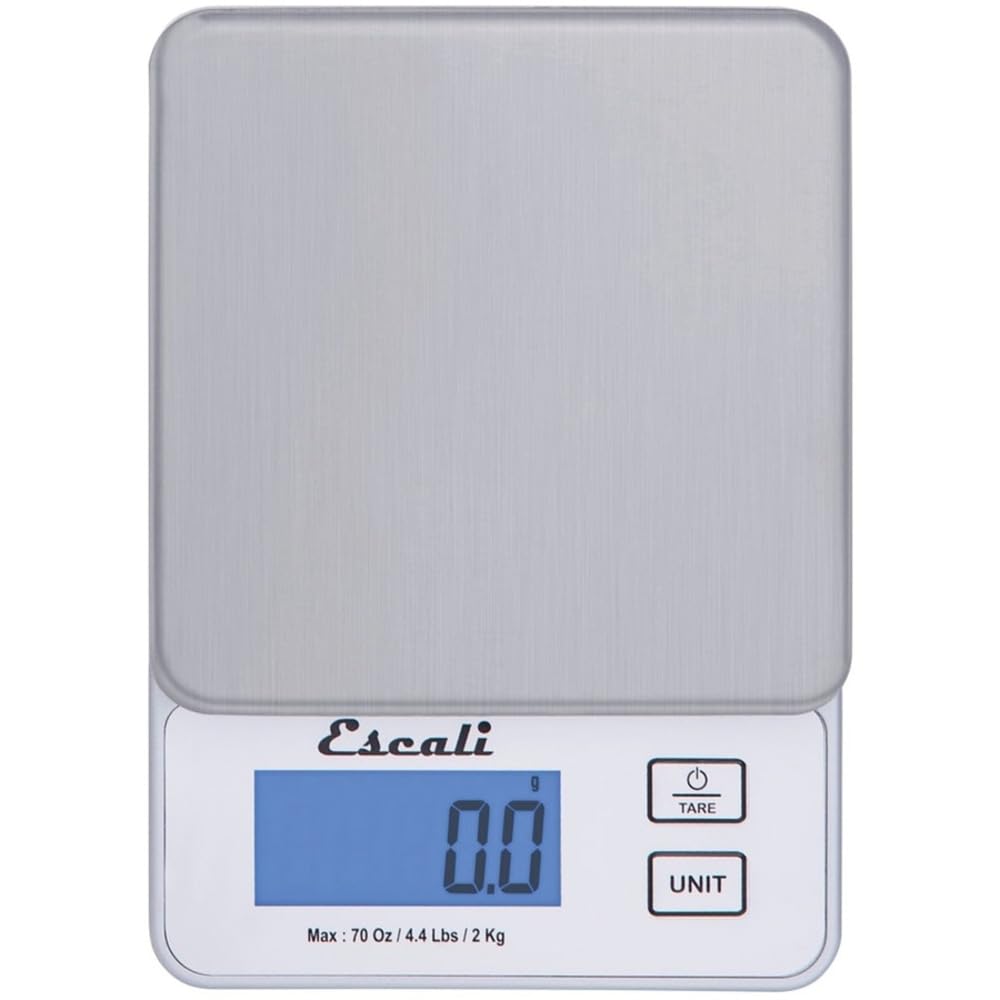 Vera PR2000S Compact High Precision Kitchen/Baking/Herb Scale, Measures Liquid and Dry Ingredients, LCD Digital Display, 4.4lb Capacy, Silver