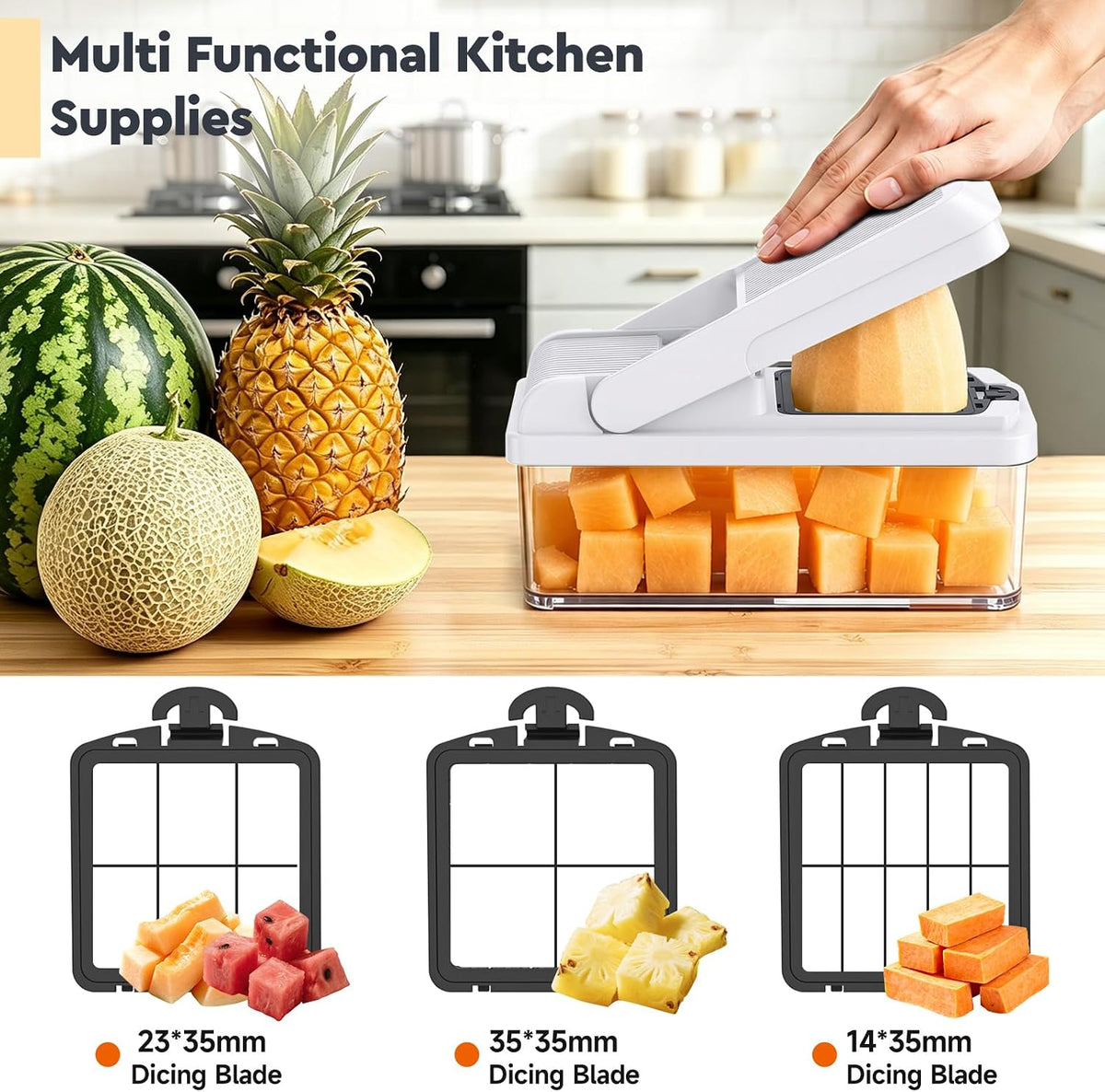 12-in-1 Vegetable Chopper, Food Veggie Chopper With Container