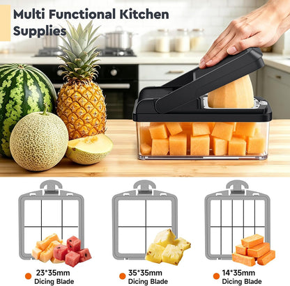12-in-1 Vegetable Chopper, Food Veggie Chopper With Container