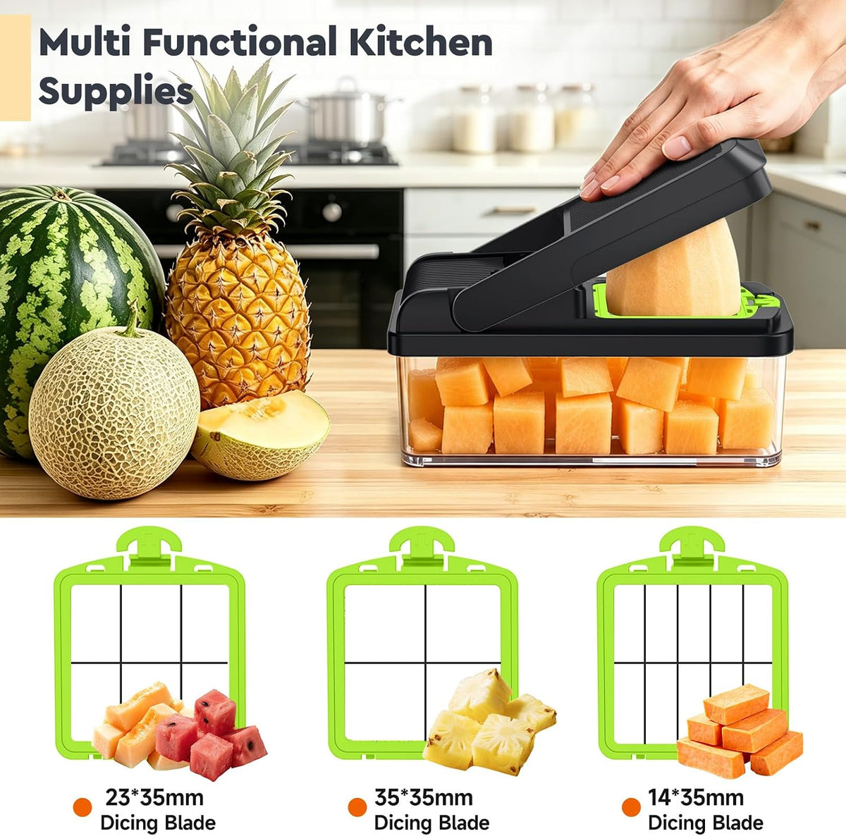 12-in-1 Vegetable Chopper, Food Veggie Chopper With Container