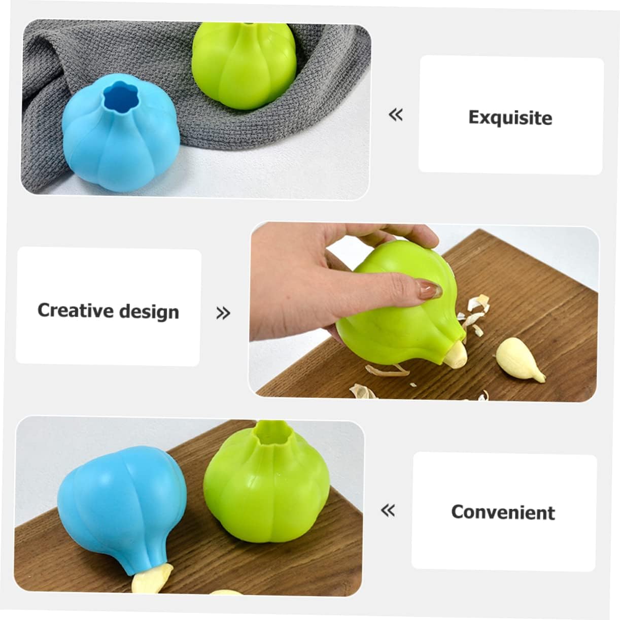 Garlic Peeler Silicone Garlic Peeler 2-Pack Skin Remover Tube Roller for Easy Clove Peeling Ergonomic Shape Kitchen Tool 3.14 X 3.14 X 0.98 in