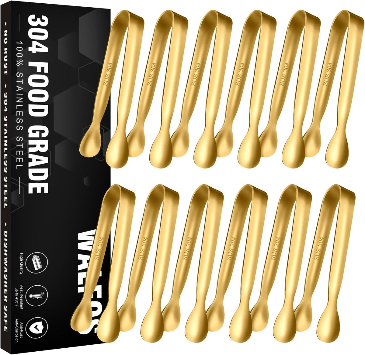 Silicone Tongs for Cooking - Heat Resistant kitchen tongs for Salad,Cooking, Grilling,Stainless Steel and BPA Free Silicone Tips set of 3 (7" 9" and 12 inch)