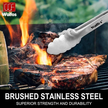 Silicone Tongs for Cooking - Heat Resistant kitchen tongs for Salad,Cooking, Grilling,Stainless Steel and BPA Free Silicone Tips set of 3 (7" 9" and 12 inch)