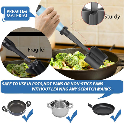 Upgrade Meat Chopper Hamburger Masher Ground Beef Smasher Utensil Mix Tool