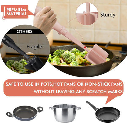 Upgrade Meat Chopper Hamburger Masher Ground Beef Smasher Utensil Mix Tool