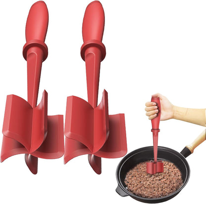 Upgrade Meat Chopper Hamburger Masher Ground Beef Smasher Utensil Mix Tool