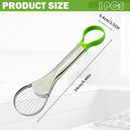2-in-1 Avocado Slicer Pitter Cutter and Stainless Tool | Slice, pit, and dice avocados effortlessly with this 2-in-1 stainless steel avocado slicer pitter and cutting tool.