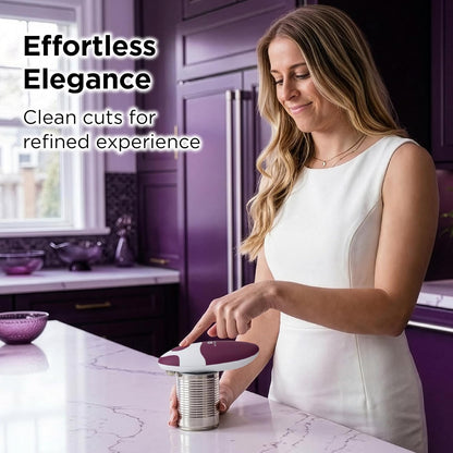 Auto 2.0 Electric Can Opener, Marble White | Refined Blade, Automatic Hands Free, Smooth Edge, Food-Safe, Battery Operated