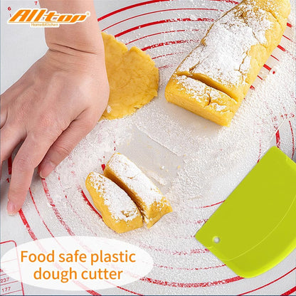 Hard Bench Scraper – Premium Quality Bread Tools for Homemade Baking,Dough Cutter with Versatile Usage - Vibrant and Ergonomic Plastic Bowl Scrapers for Your Kitchen