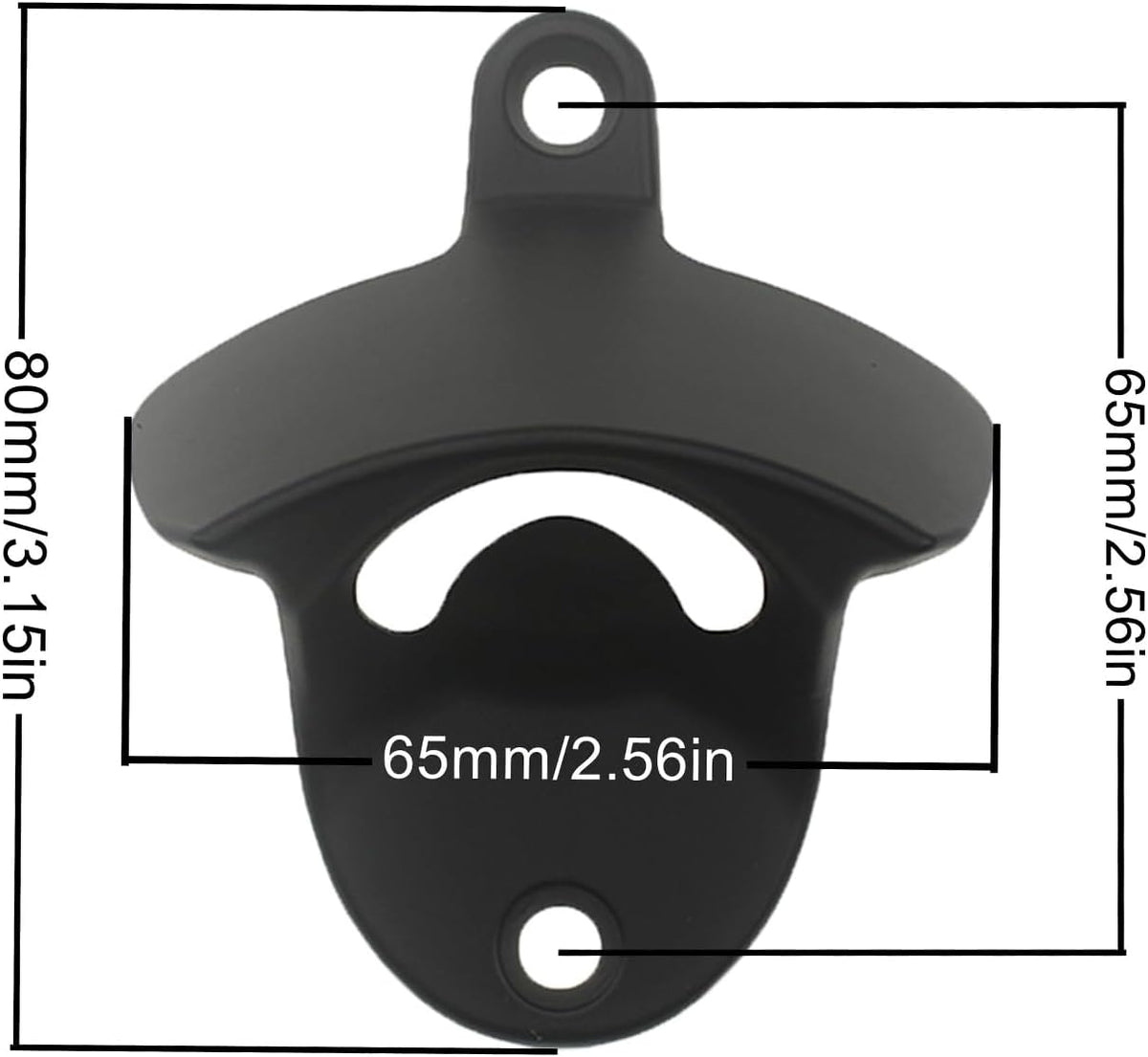 Stainless Wall Mount Beer Bottle Opener Screw in Bottle Cap Opener Black