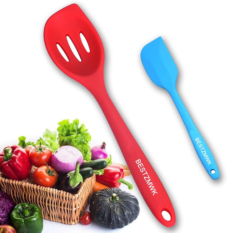 Kitchen Utensil Set - 11 Cooking Utensils - Colorful Silicone Kitchen Utensils - Nonstick Cookware with Spatula Set - Colored Best Kitchen Tools Kitchen Gadgets (Khaki)