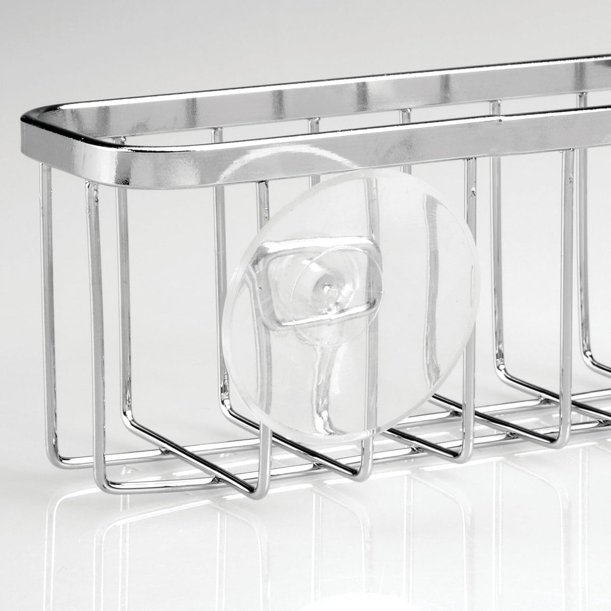 Gia Stainless Steel Dish Sponge Holder Basket with Suction Cups, Ideal for Kitchen Sinks and Bathroom Organization, 2.25"D x 2.5"W x 5.75"H, Set of 1, Polished