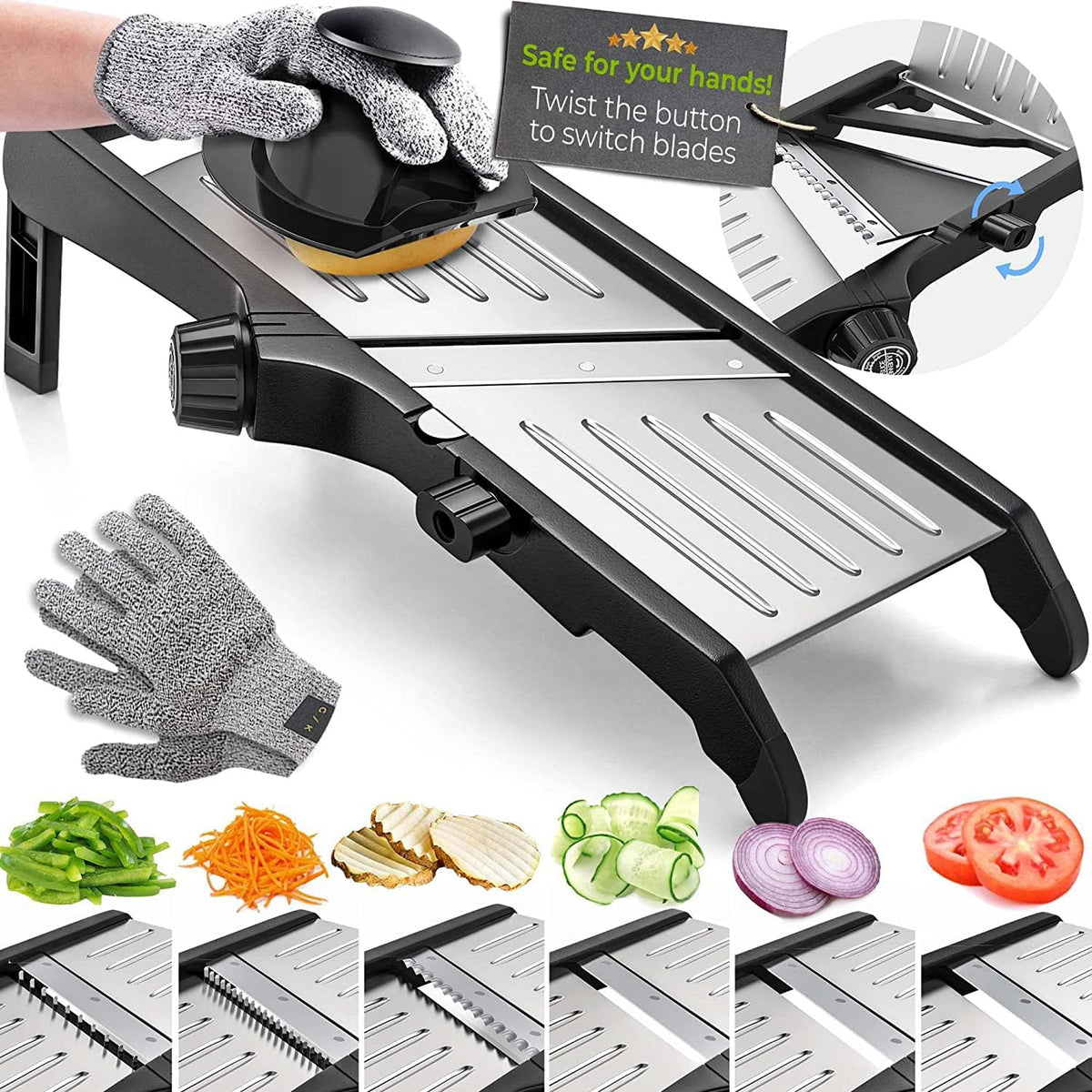 Gramercy Mandoline Food Slicer With 12 Slice Settings, LITE Edition