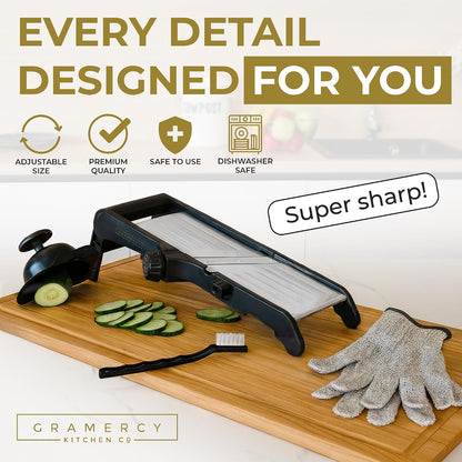 Gramercy Mandoline Food Slicer With 12 Slice Settings, LITE Edition