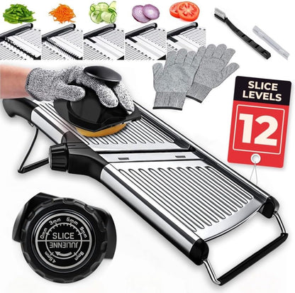 Gramercy Mandoline Food Slicer With 12 Slice Settings, LITE Edition
