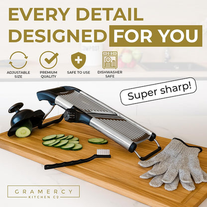 Gramercy Mandoline Food Slicer With 12 Slice Settings, LITE Edition