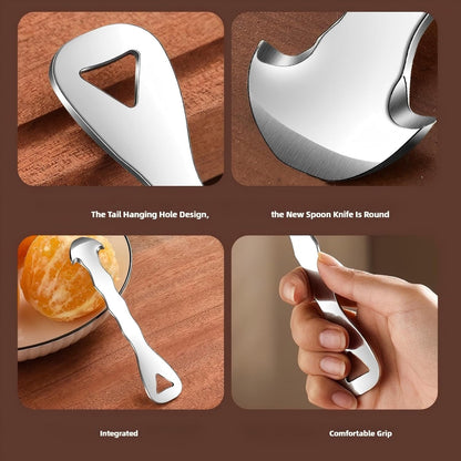 Orange Peeler Tool & Citrus Peeler- 304 Stainless Steel Fruit Peeler for Oranges, Grapefruits, Lemons | Ergonomic Safe Cutter & Slicer, Easy Peel Skin Remover