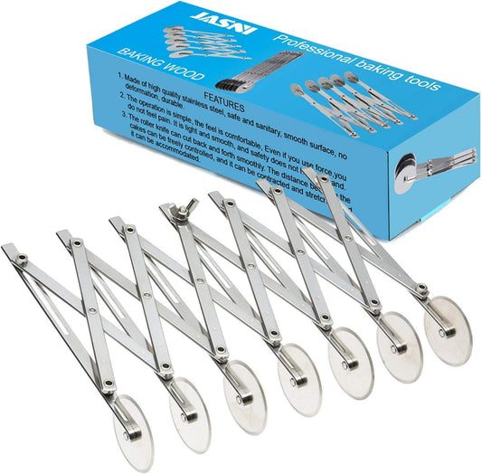 7 Wheel Stainless Steel Pizza Cutter Dough Divider Pastry Baking Cutter