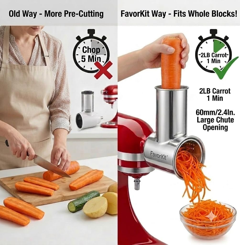 Chesse Grater Slicer Shredder Attachment for Kitchenaid Mixers