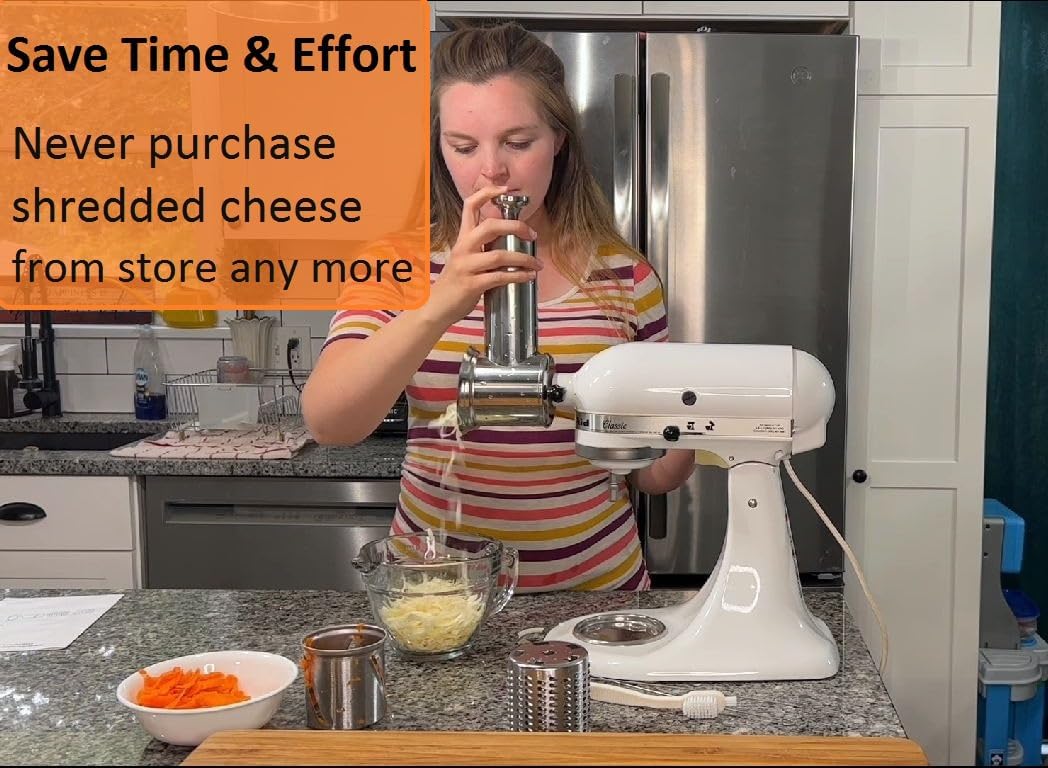 Chesse Grater Slicer Shredder Attachment for Kitchenaid Mixers