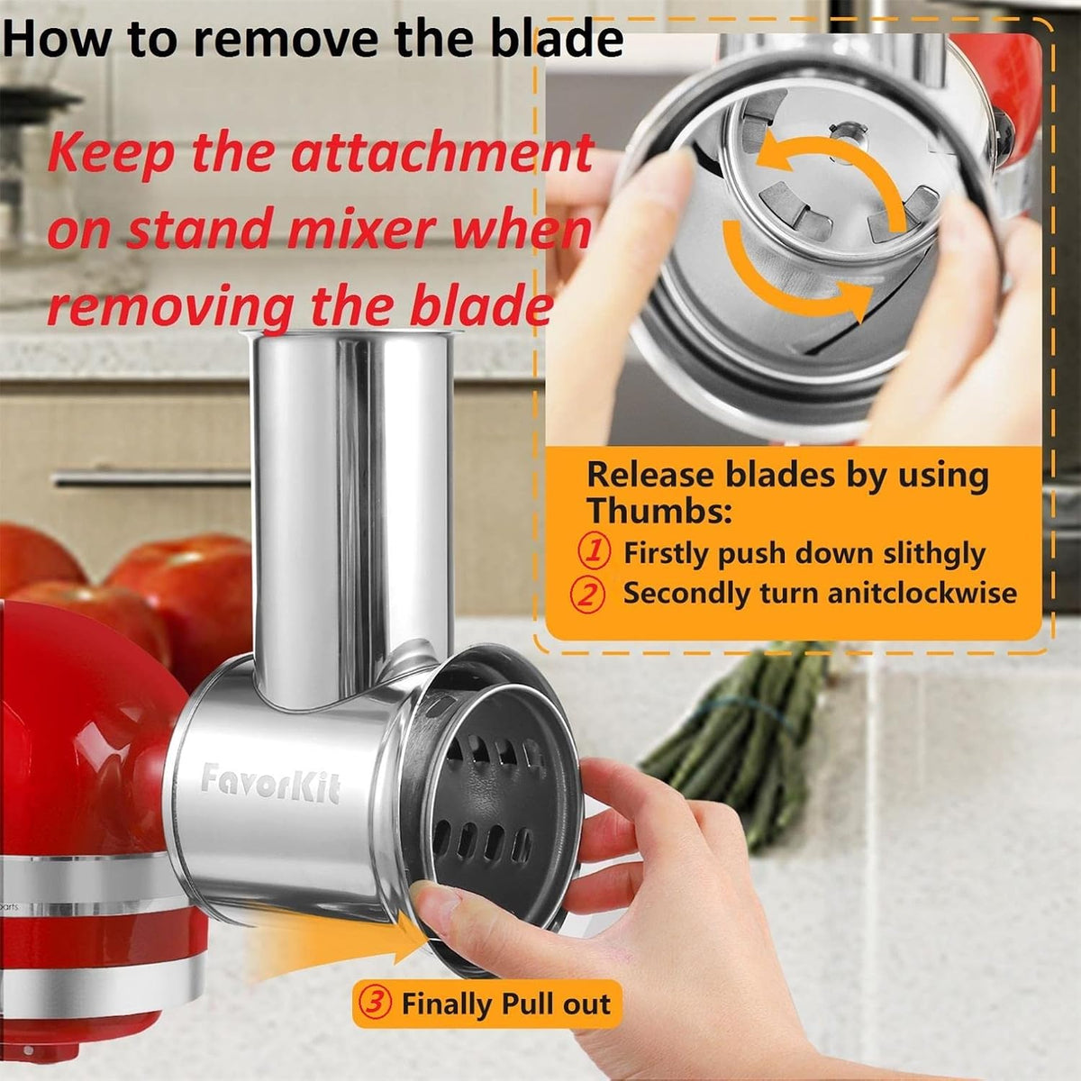 Chesse Grater Slicer Shredder Attachment for Kitchenaid Mixers