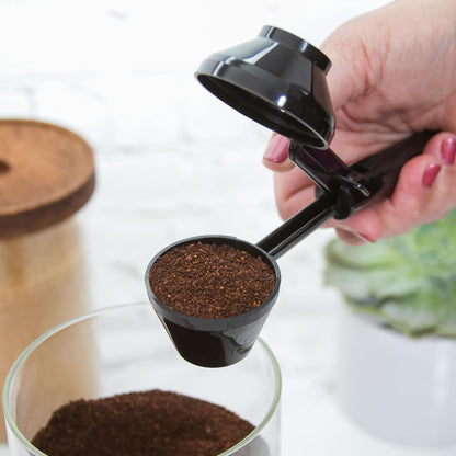 EZ-Scoop Coffee Scooper & Funnel for Reusable K Cup Pods | Patented Scoop-Flip-Dispense Design, Built-in Funnel, 2 Tbsp Capacity, For Precise One-Handed Filling with Less Mess