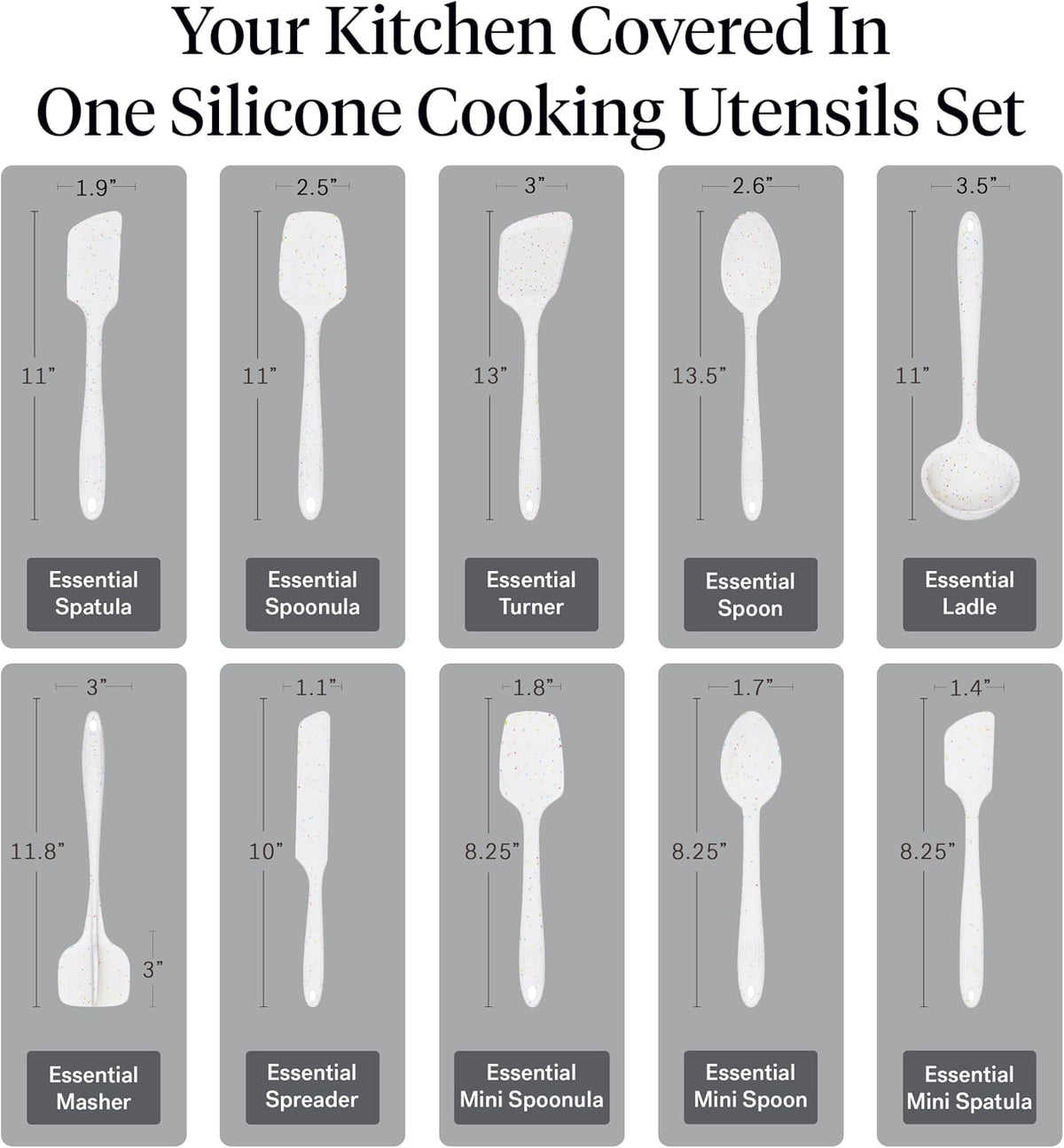 GIR: Silicone Essentials Kitchen Utensils Set – Party Confetti