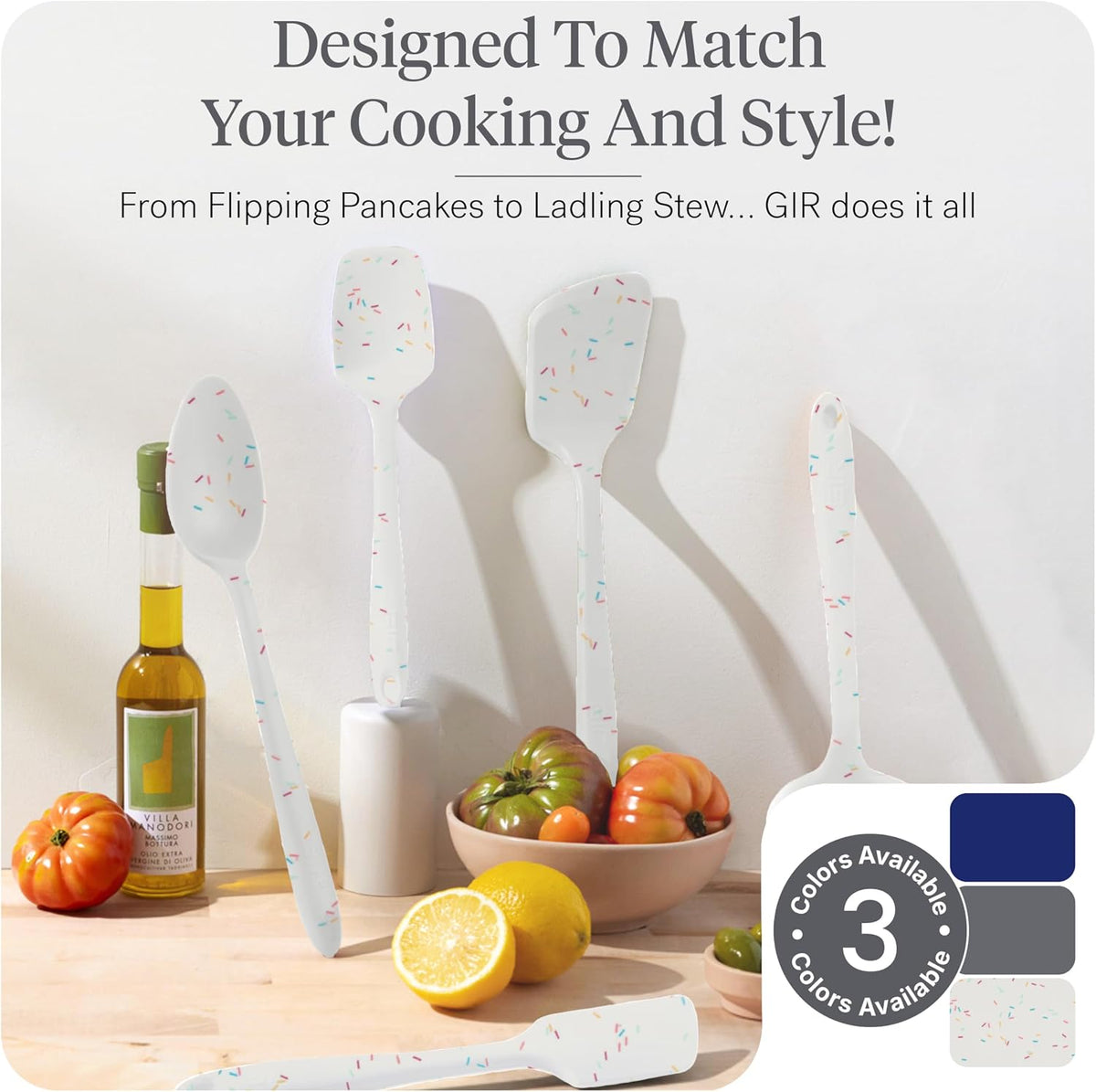 GIR: Silicone Essentials Kitchen Utensils Set – Party Confetti