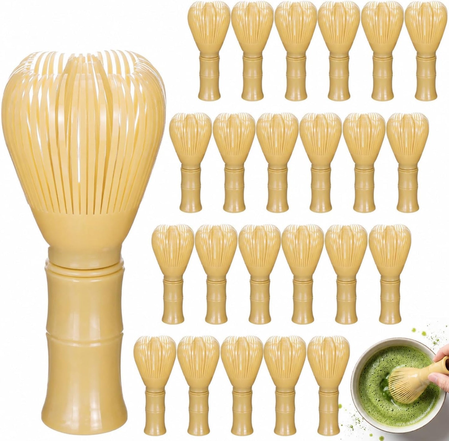 4 Pcs Plastic Matcha Whisk, Reusable Resin Japanese Chasen Matcha Stirrer Gifts, Ideal for Daily Use, Travel, and Gift Giving
