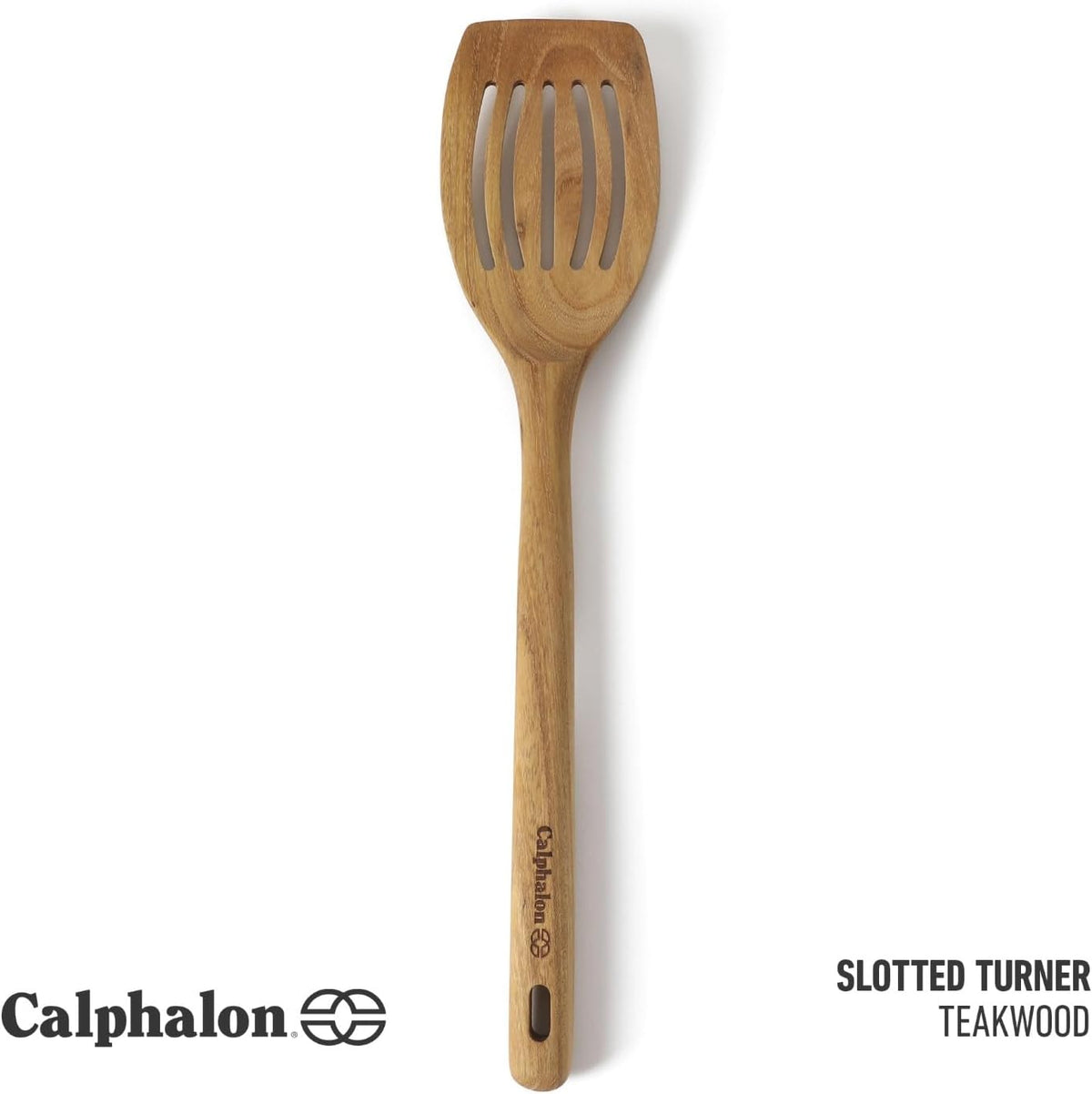 Prime Slotted Turner, 13-Inch Teak Wood Slotted Spatula, Wooden Cooking Turner for Nonstick Cookware, Heat-Resistant Moisture-Resistant Kitchen Tool