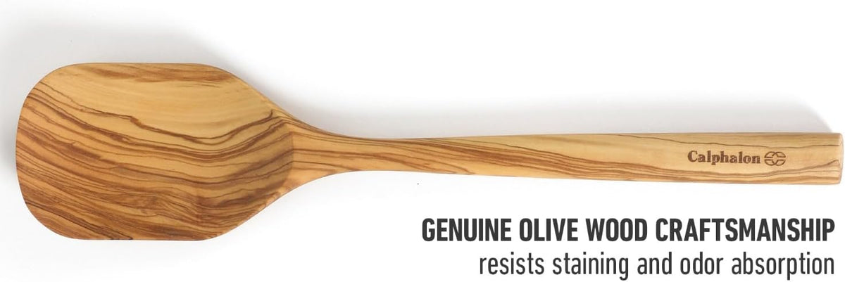 Prime Slotted Turner, 13-Inch Teak Wood Slotted Spatula, Wooden Cooking Turner for Nonstick Cookware, Heat-Resistant Moisture-Resistant Kitchen Tool