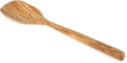 Prime Slotted Turner, 13-Inch Teak Wood Slotted Spatula, Wooden Cooking Turner for Nonstick Cookware, Heat-Resistant Moisture-Resistant Kitchen Tool