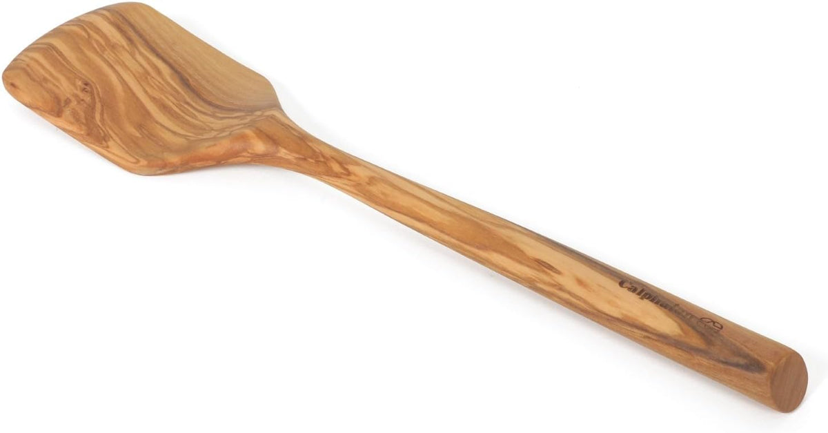 Prime Slotted Turner, 13-Inch Teak Wood Slotted Spatula, Wooden Cooking Turner for Nonstick Cookware, Heat-Resistant Moisture-Resistant Kitchen Tool