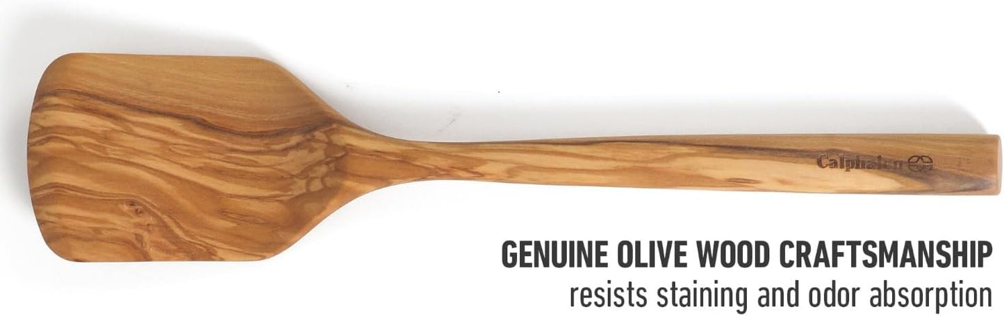 Prime Slotted Turner, 13-Inch Teak Wood Slotted Spatula, Wooden Cooking Turner for Nonstick Cookware, Heat-Resistant Moisture-Resistant Kitchen Tool