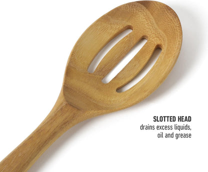 Prime Slotted Turner, 13-Inch Teak Wood Slotted Spatula, Wooden Cooking Turner for Nonstick Cookware, Heat-Resistant Moisture-Resistant Kitchen Tool