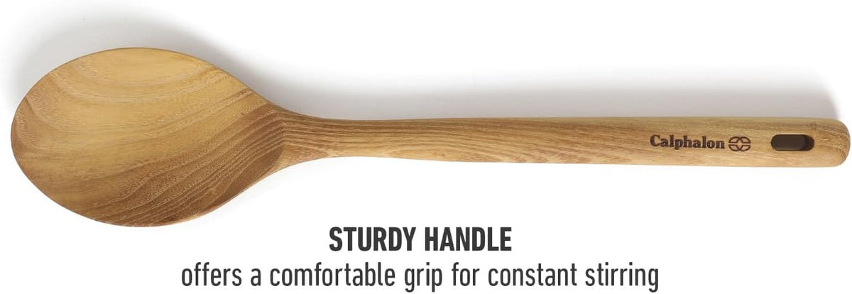 Prime Slotted Turner, 13-Inch Teak Wood Slotted Spatula, Wooden Cooking Turner for Nonstick Cookware, Heat-Resistant Moisture-Resistant Kitchen Tool