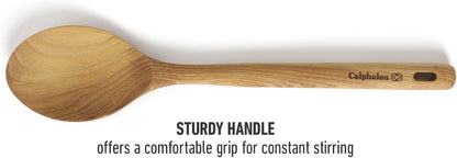 Prime Slotted Turner, 13-Inch Teak Wood Slotted Spatula, Wooden Cooking Turner for Nonstick Cookware, Heat-Resistant Moisture-Resistant Kitchen Tool