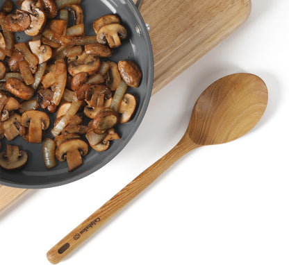 Prime Slotted Turner, 13-Inch Teak Wood Slotted Spatula, Wooden Cooking Turner for Nonstick Cookware, Heat-Resistant Moisture-Resistant Kitchen Tool