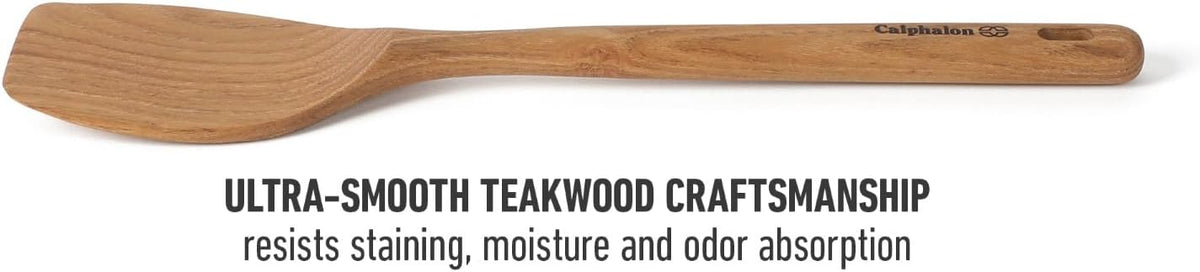 Prime Slotted Turner, 13-Inch Teak Wood Slotted Spatula, Wooden Cooking Turner for Nonstick Cookware, Heat-Resistant Moisture-Resistant Kitchen Tool