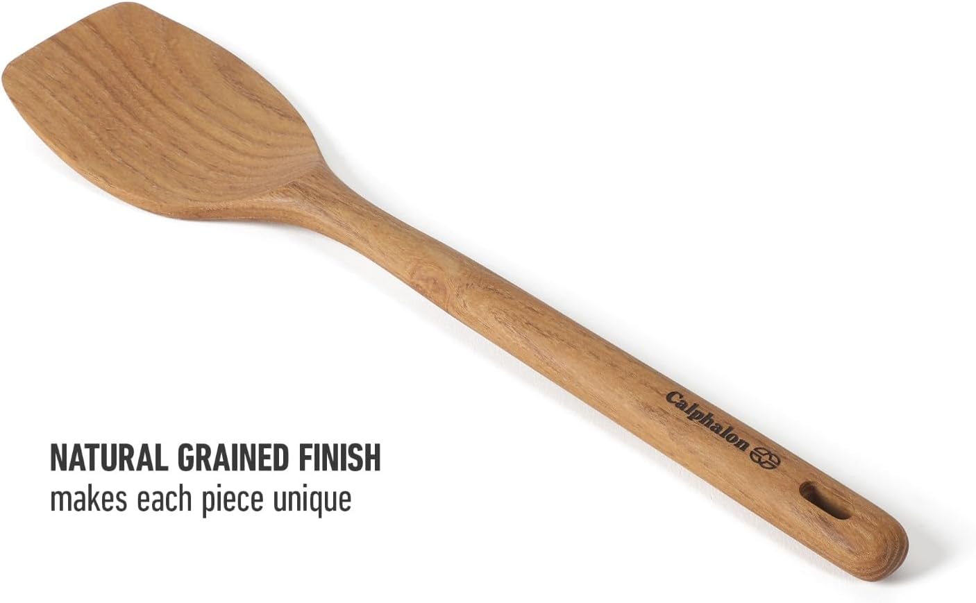 Prime Slotted Turner, 13-Inch Teak Wood Slotted Spatula, Wooden Cooking Turner for Nonstick Cookware, Heat-Resistant Moisture-Resistant Kitchen Tool