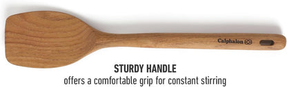 Prime Slotted Turner, 13-Inch Teak Wood Slotted Spatula, Wooden Cooking Turner for Nonstick Cookware, Heat-Resistant Moisture-Resistant Kitchen Tool