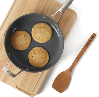Prime Slotted Turner, 13-Inch Teak Wood Slotted Spatula, Wooden Cooking Turner for Nonstick Cookware, Heat-Resistant Moisture-Resistant Kitchen Tool