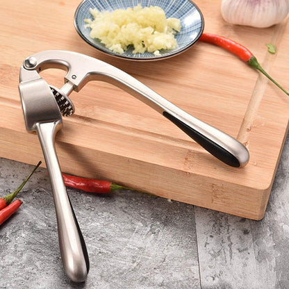 Garlic Press, Metal Garlic Crusher Mincer for Garlic & Nuts with Pearl Nickel Color, Professional Garlic Ginger Press Tool in Kitchen from , Easy to Squeeze and Dishwasher Safe