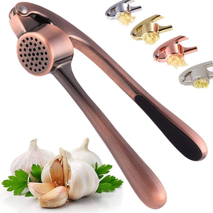 Garlic Press, Metal Garlic Crusher Mincer for Garlic & Nuts with Pearl Nickel Color, Professional Garlic Ginger Press Tool in Kitchen from , Easy to Squeeze and Dishwasher Safe