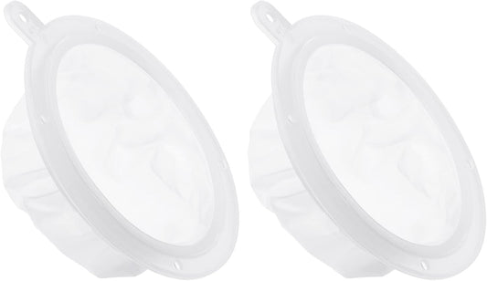 5.4" O.D. Food Filter Strainer, 2 Pack 100 Mesh Kitchen Mesh Filters Strainers Fine Mesh Sieve for Juice, Coffee, Soy Milk Filtration, White