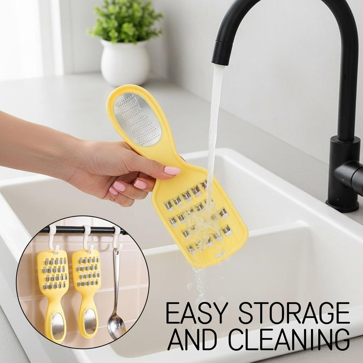 2 in 1 Vegetable Grater Handheld - Stainless Steel Coarse Grater and Cabbage Shredder, Ideal for Ginger, Garlic, Cheese, Potato, Carrot - Kitchen Slicer and Food Prep Tool