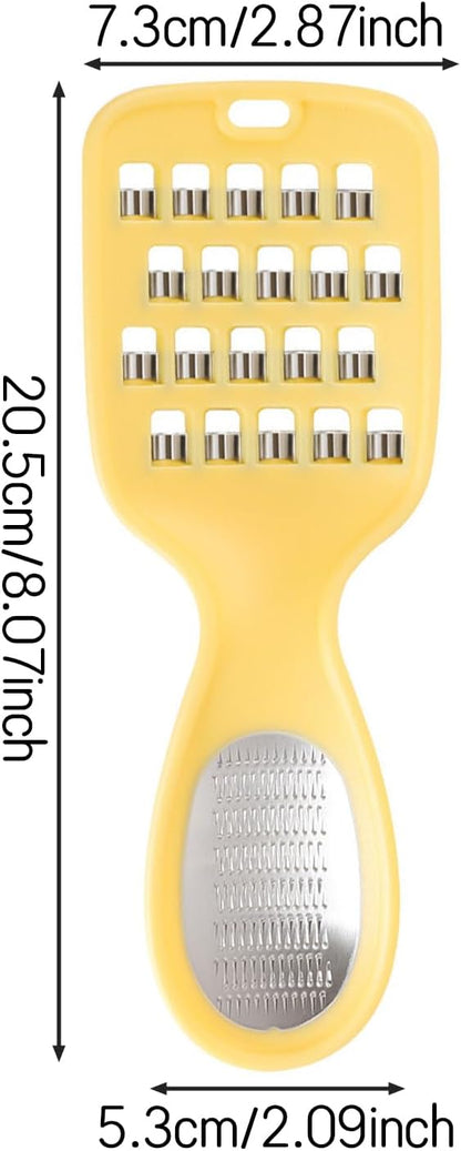 2 in 1 Vegetable Grater Handheld - Stainless Steel Coarse Grater and Cabbage Shredder, Ideal for Ginger, Garlic, Cheese, Potato, Carrot - Kitchen Slicer and Food Prep Tool