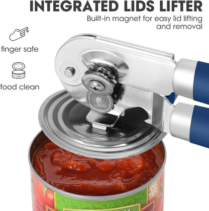 Hand Held Can Opener Manual with Magnet for Home Kitchen, Black