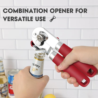 Hand Held Can Opener Manual with Magnet for Home Kitchen, Black