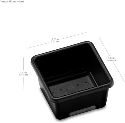 Classic 13 x 4 Long Storage Bin, Carbon | non slip feet, rounded corners, open compartment, soft grip lining, utensils tools supplies, office craft items, woman owned